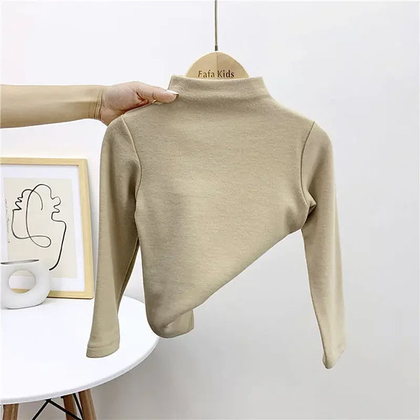 Baby Solid Turtleneck Long Sleeve Top