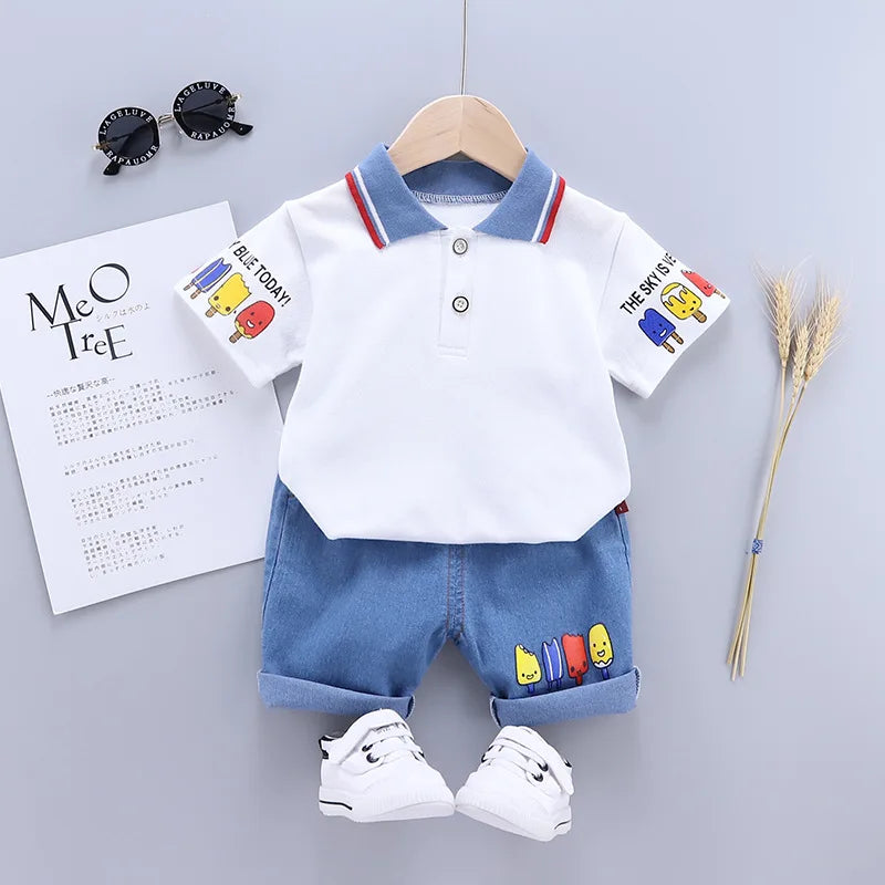 Baby Boy Cartoon Clothing Set