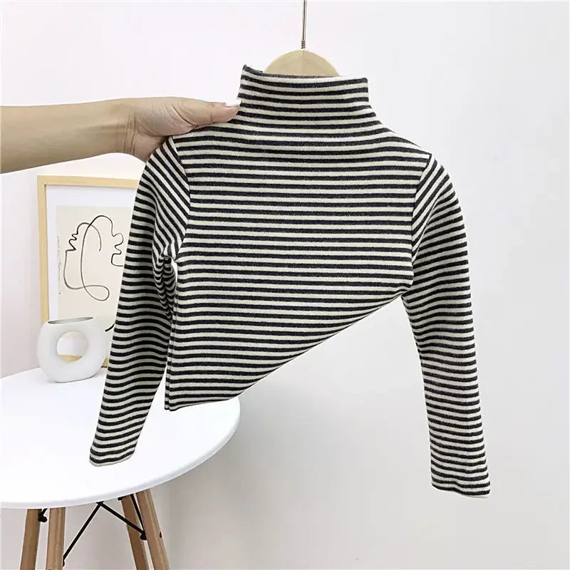 Baby Solid Turtleneck Long Sleeve Top