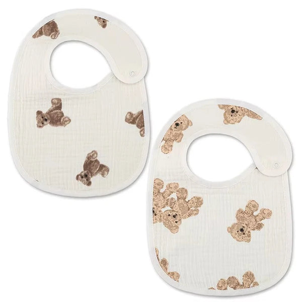 Cotton Gauze Baby Bibs Set