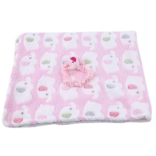 Elephant Cartoon Baby Blanket